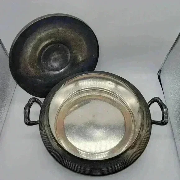 Vintage REED and BARTON Silver Plate Covered Dish/pan Handled No.1100. Taunton - Picture 13 of 15